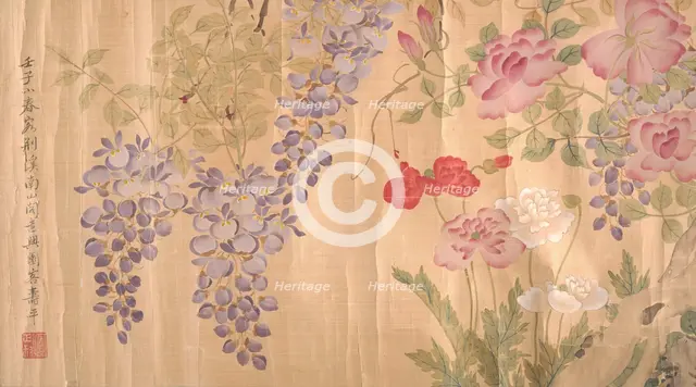 Roses and Wisteria, probably 18th-19th century. Creator: Unknown.