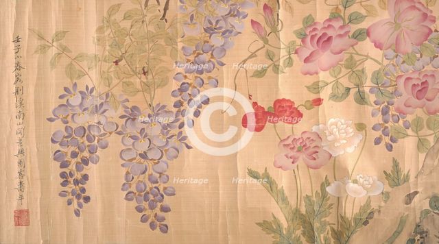 Roses and Wisteria, probably 18th-19th century. Creator: Unknown.