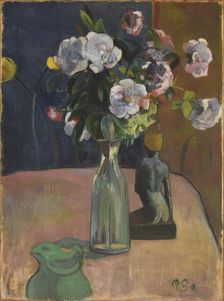Roses et statuette , 1889. Creator: Gauguin, Paul Eugéne Henri (1848-1903)