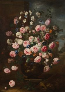 Roses in an Urn, late 17th century. Creator: Karel van Vogelaer