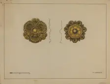 Rosette Mounts, c. 1936. Creator: Philip Johnson