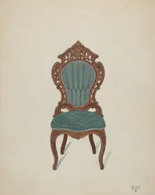 Rosewood Chair, c. 1936. Creator: Rex F Bush