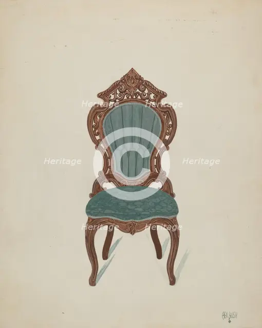 Rosewood Chair, c. 1936. Creator: Rex F Bush.