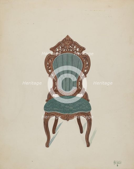 Rosewood Chair, c. 1936. Creator: Rex F Bush.