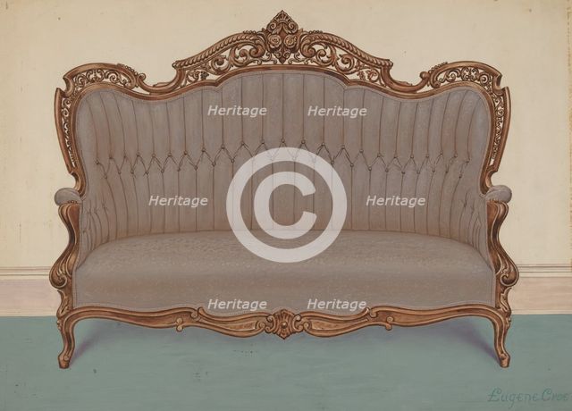 Rosewood Sofa, c. 1936. Creator: Eugene Croe.