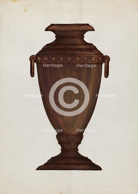 Rosewood Vase, c. 1936. Creator: Sebastian Simonet.