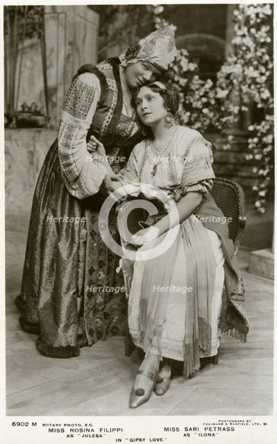 Rosina Filippi and Sari Petrass, actresses, c1912(?).Artist: Rotary Photo