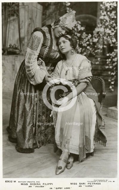 Rosina Filippi and Sari Petrass, actresses, c1912(?).Artist: Rotary Photo