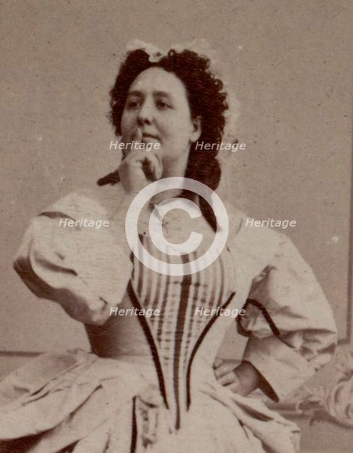 Rosina Penco (1823-1894) as Leonora in Opera Il trovatore by Giuseppe Verdi, Teatro Apollo, Rome, 19