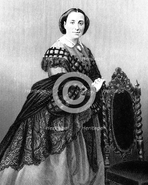 Rosina Penco (1823-1894) at time as Leonora in Opera Il trovatore by Giuseppe Verdi, Teatro Apollo, 