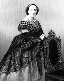 Rosina Penco (1823-1894) at time as Leonora in Opera Il trovatore by Giuseppe Verdi, Teatro Apollo