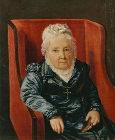 Rosina Wieser in the armchair, 1822. Creator: Ferdinand Georg Waldmuller