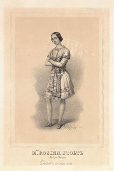 Rosine Stoltz in the Opera "Semiramide" by Gioachino Rossini, 1852. Creator: Guglielmi, Pedro Augusto (1811-1854)