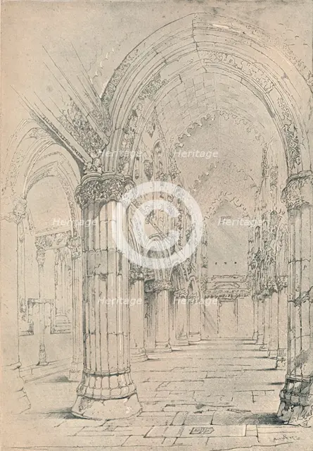 'Roslin Chapel', 1838. Artist: John Ruskin.
