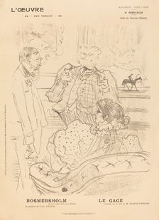 Rosmersholm; Le Gage, 1897. Creator: Henri de Toulouse-Lautrec