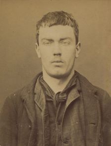 Rossi. Guillaume. 20 ans, né le 8/3/71 à Biel (Italie). Serrurier. Vagabondage. 15/1/95. , 1895. Creator: Alphonse Bertillon