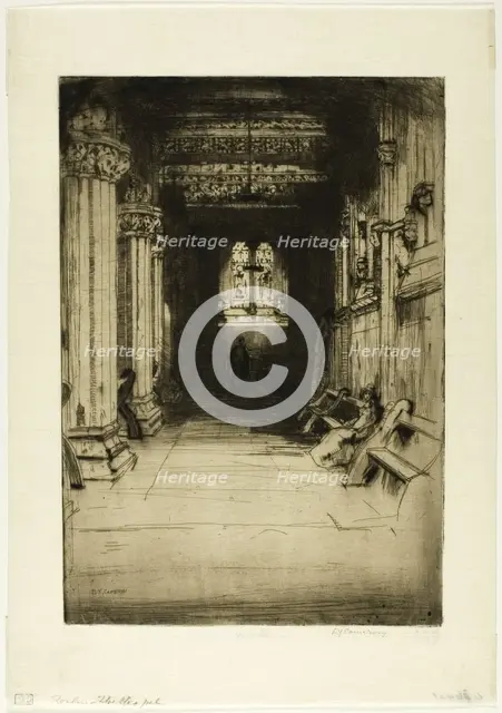 Rosslyn Chapel, 1901. Creator: David Young Cameron.