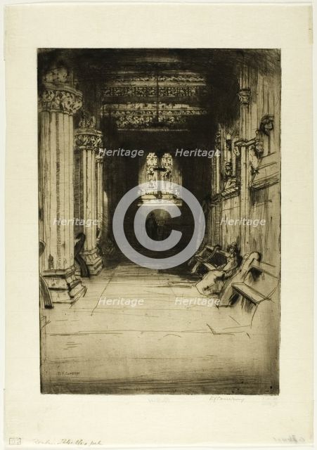 Rosslyn Chapel, 1901. Creator: David Young Cameron.