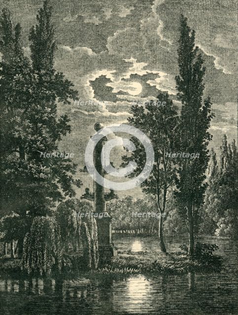 Rostral column in the gardens of the Château de Méréville, Essonne, France, (1903). Creator: Unknown.