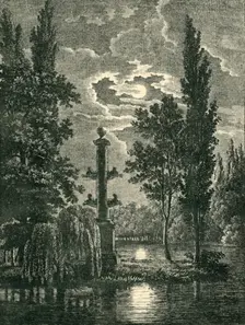 Rostral column in the gardens of the Château de Méréville, Essonne, France, (1903). Creator: Unknown