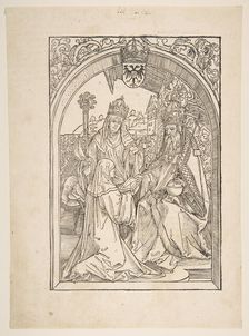 Rosvitha Presenting the Comedies to the Emperor Otto I. illustration from the Opera Hrosvi....n.d. Creator: Albrecht Durer