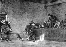 Rat fighting, recreation of Louis XI of France, 1461-1483 (1882-1884)