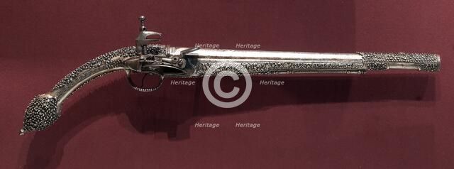 "Rat-Tailed" Miquelet-Lock Pistol, late 1700s-early 1800s. Creator: Unknown.