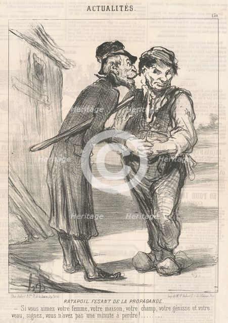 Ratapoil Fesant de la Propagande, June 19, 1851. Creator: Honore Daumier.