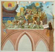Ratgeb's Scenes from Genesis in the Carmelite Monastery at Frankfurt am Main, 1514, (19th century). Creator: Johann Balthasar Bauer