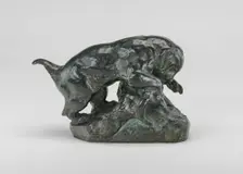 Ratel Stealing Eggs, model n.d., cast c. 1870/1874. Creator: Antoine-Louis Barye