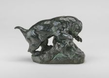 Ratel Stealing Eggs, model n.d., cast c. 1870/1874. Creator: Antoine-Louis Barye