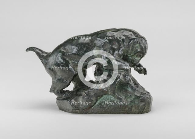 Ratel Stealing Eggs, model n.d., cast c. 1870/1874. Creator: Antoine-Louis Barye.