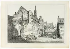 Rath Haus, Ulm, 1833. Creator: Samuel Prout