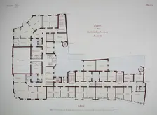 Rathskeller Neubau, Halle (Saale), Saxony-Anhalt, Germany, Third Floor Plan, c. 1887. Creator: Peter Joseph Weber