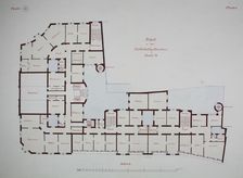 Rathskeller Neubau, Halle (Saale), Saxony-Anhalt, Germany, Third Floor Plan, c. 1887. Creator: Peter Joseph Weber