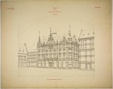 Rathskeller Neubau, Halle (Saale), Saxony-Anhalt, Germany, Perspective (unfinished), c. 1887. Creator: Peter Joseph Weber