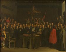Ratification of the Peace of Münster between Spain and the Dutch Republic in the Town...15 May 1648. Creator: Unknown