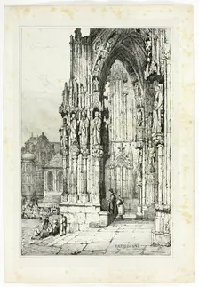 Ratisbonne Cathedral, 1833. Creator: Samuel Prout