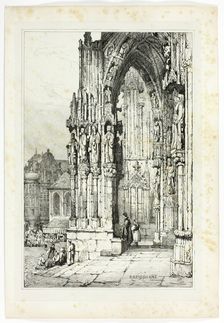 Ratisbonne Cathedral, 1833. Creator: Samuel Prout
