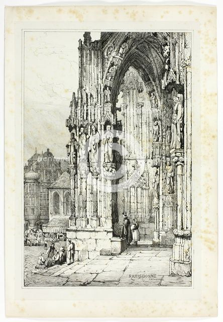 Ratisbonne Cathedral, 1833. Creator: Samuel Prout.