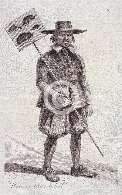 'Rats or Mice to kill', 1646, from Cries of London, (c1819?). Artist: John Thomas Smith
