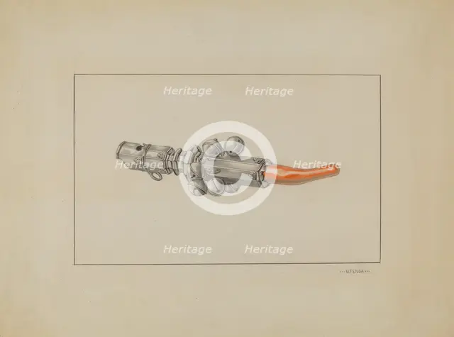 Rattle, 1935/1942. Creator: Michael Fenga.