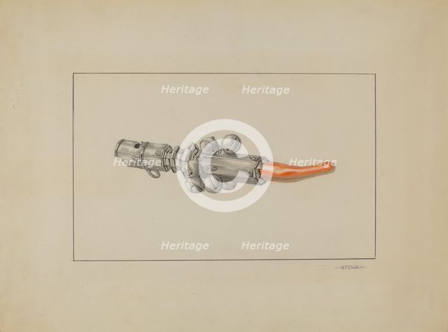 Rattle, 1935/1942. Creator: Michael Fenga.
