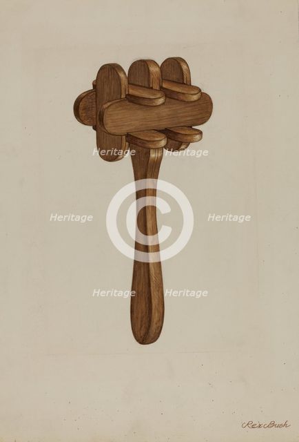 Rattle, 1935/1942. Creator: Rex F Bush.