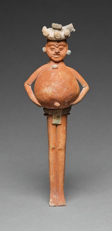 Rattle in the Form of a Mythological Figure, A.D. 650/800. Creator: Unknown