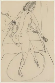 Raucher und Tanzerin, (Smoker and Dancer), 1912. Creator: Ernst Kirchner