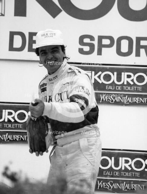 Raul Boesel, World Sportscar Champion for Jaguar, 1987. Artist: Unknown