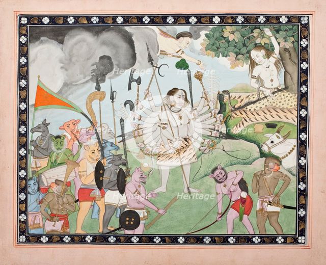 Ravana Receiving a Boon from Shiva, between c1850 and c1900. Creator: Unknown.
