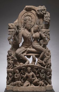 Ravana Shaking Mount Kailasa, 700s. Creator: Unknown