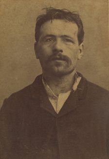 Ravachol. François Claudius Kœnigstein. 33 ans, né à St-Chamond (Loire). Condamné le 27/4/..., 1892. Creator: Alphonse Bertillon